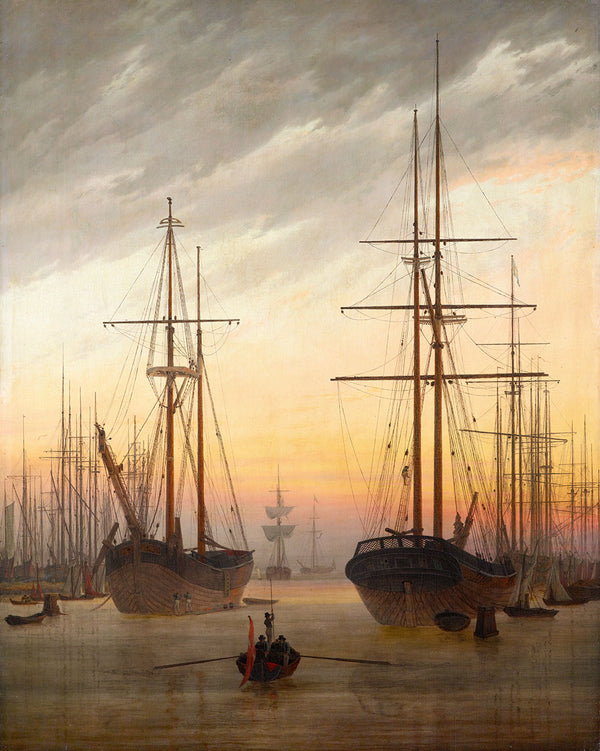 View of a Harbor by Caspar David Friedrich - Art Print - Zapista