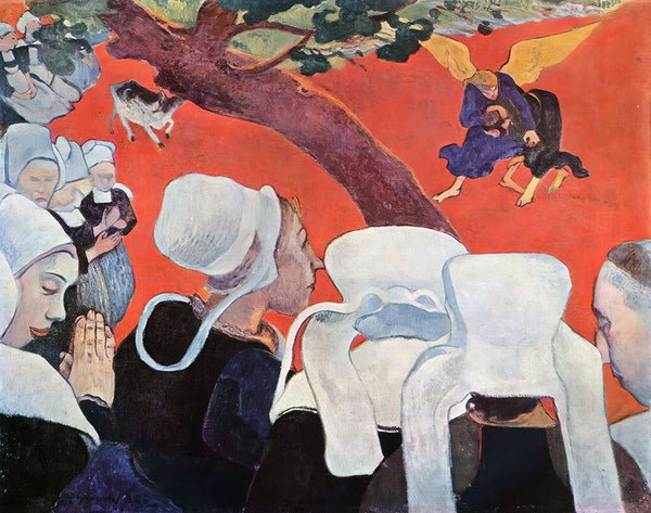 Vision after the Sermon (Jacob Wrestling with the Angel) by Paul Gauguin - Art Print - Zapista