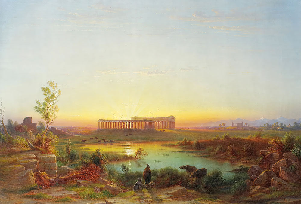 Vue de Paestum by Johann-Rudolf Buhlmann - Art Print - Zapista