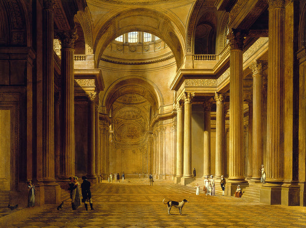 Vue interieure du Pantheon by Etienne Bouhot - Art Print - Zapista