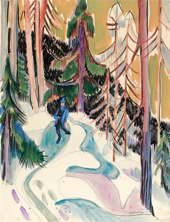 Walk In The Forest by Ernst Ludwig Kirchner - Art Print - Zapista