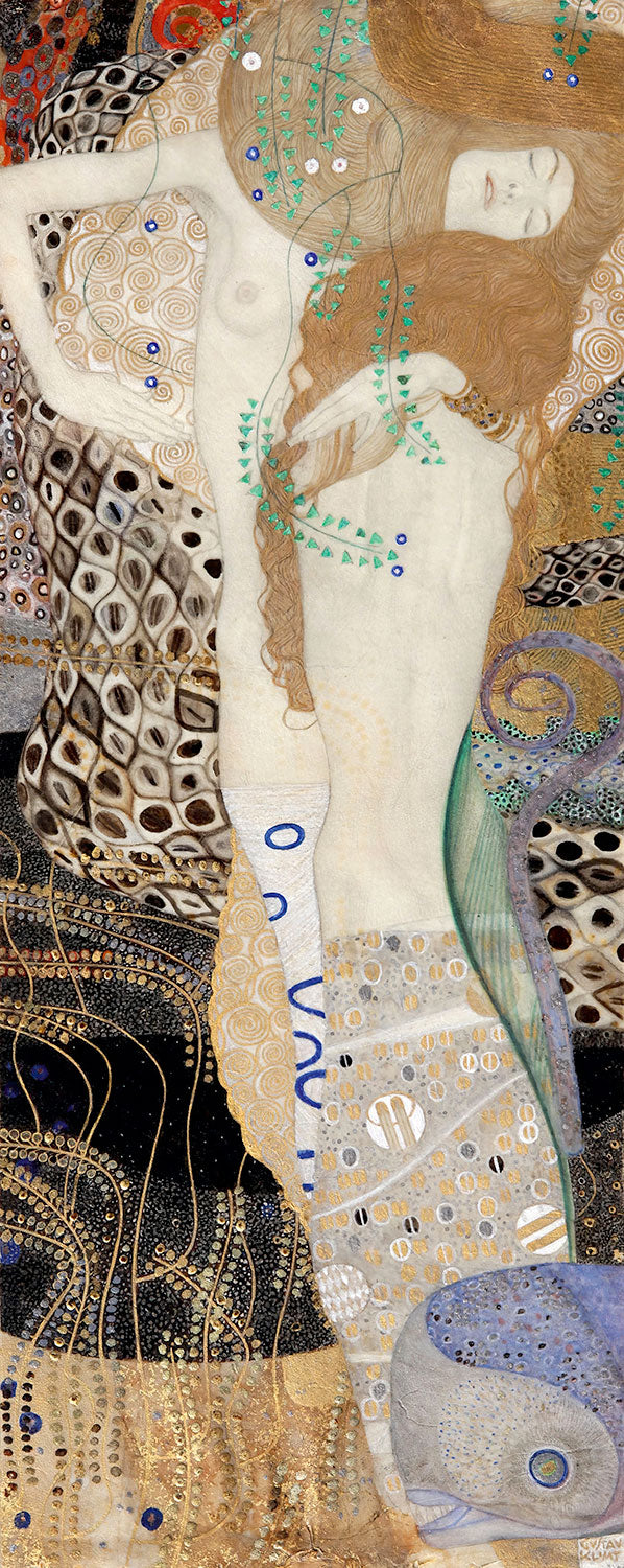 Water Serpents I by Gustav Klimt - Art Print - Zapista