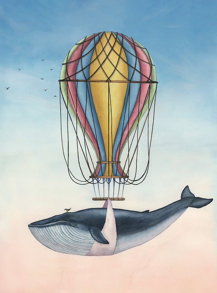 Whale and Bird - Art Print - Zapista