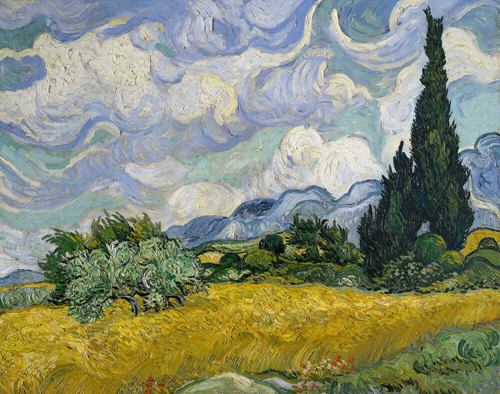 Wheat Field with Cypresses by Vincent van Gogh - Art Print - Zapista