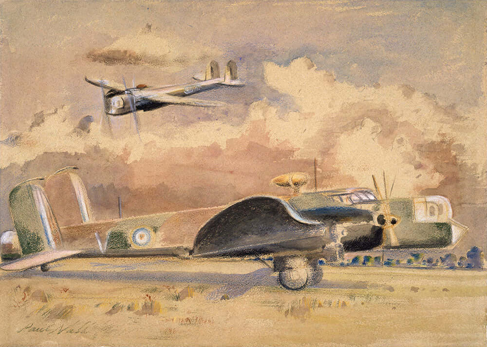 Whitley Bombers Sunning by Paul Nash - Art Print - Zapista