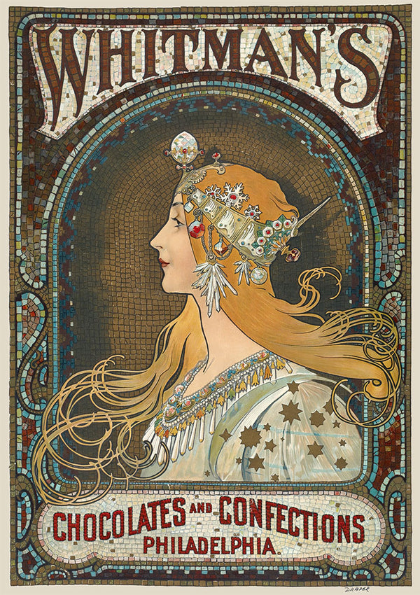 Whitman's Chocolates and Confections by Alphonse Mucha - Art Print - Zapista