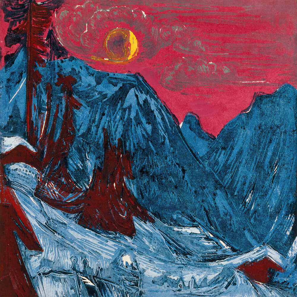 Winter Landscape in Moonlight by Ernst Ludwig Kirchner - Art Print - Zapista