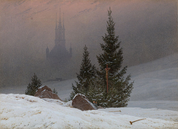 Winter Landscape with Church by Caspar David Friedrich - Art Print - Zapista