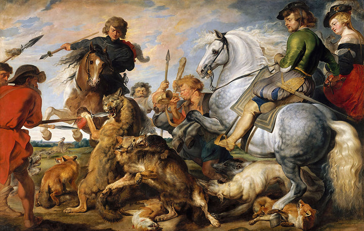 The Wolf and Fox Hunt by Peter Paul Rubens - Art Print - Zapista