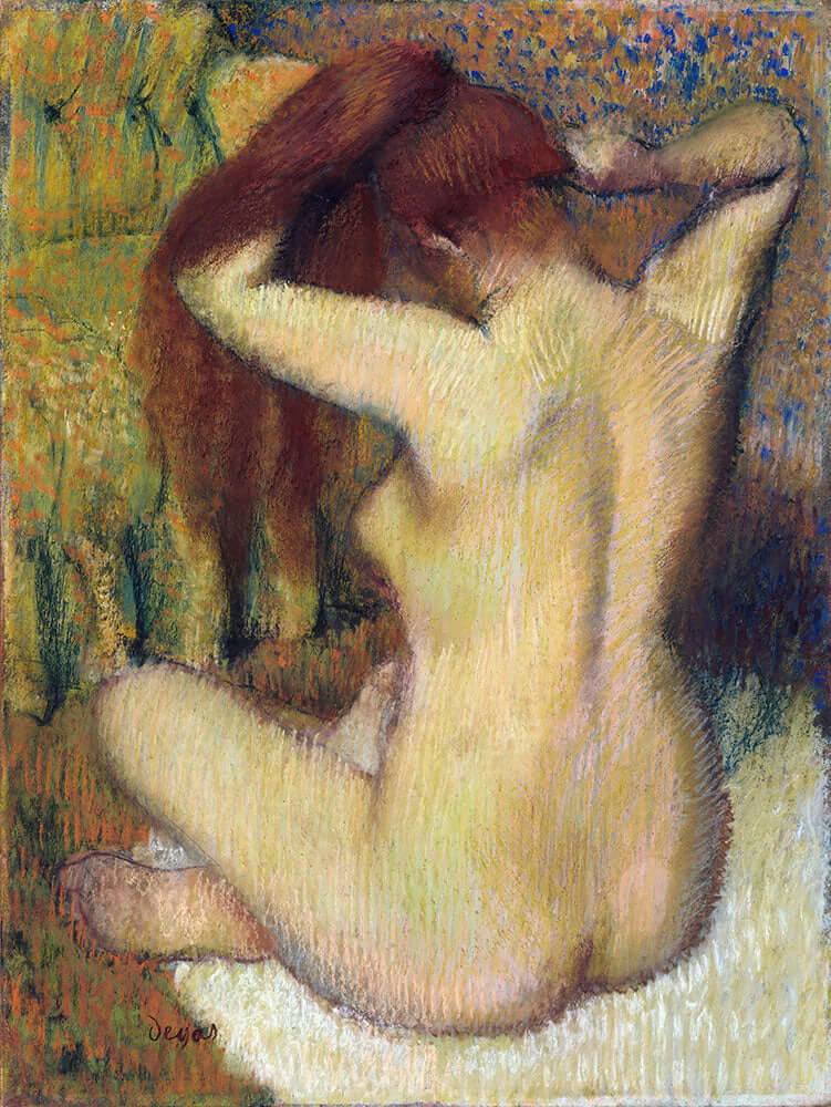 Woman Combing Her Hair by Edgar Degas - Art Print - Zapista