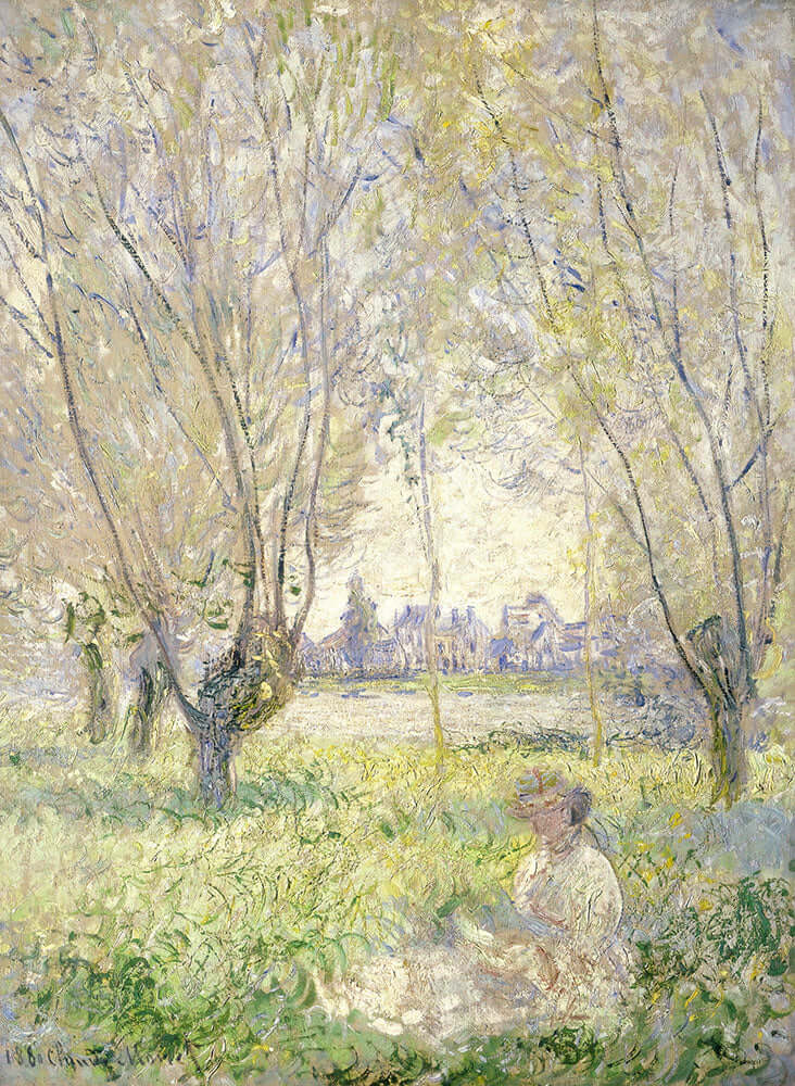 Woman Seated under the Willows by Claude Monet - Art Print - Zapista