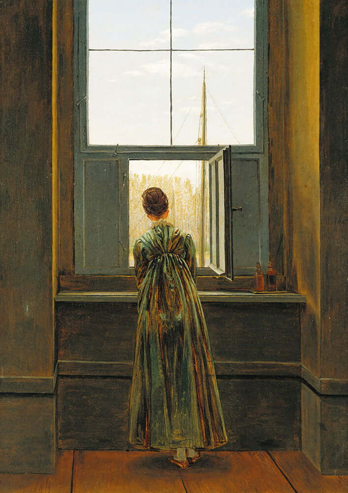 Woman at a Window by Caspar David Friedrich - Art Print - Zapista