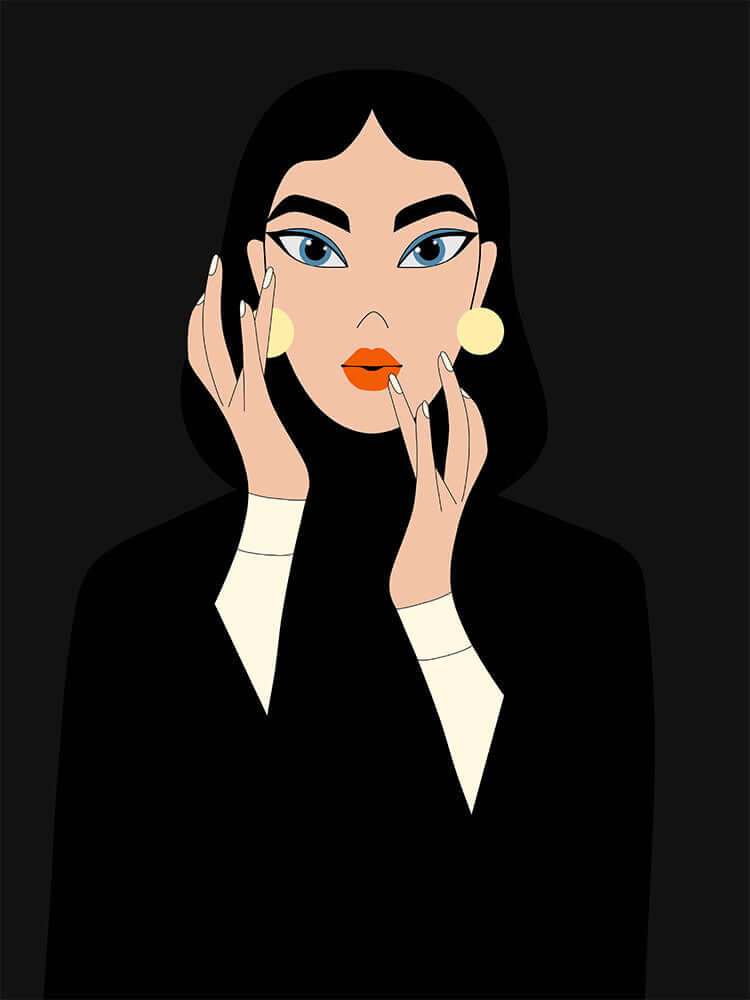 Woman in Black - Art Print - Zapista