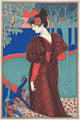 Woman with Peacocks by Louis Rhead - Art Print - Zapista