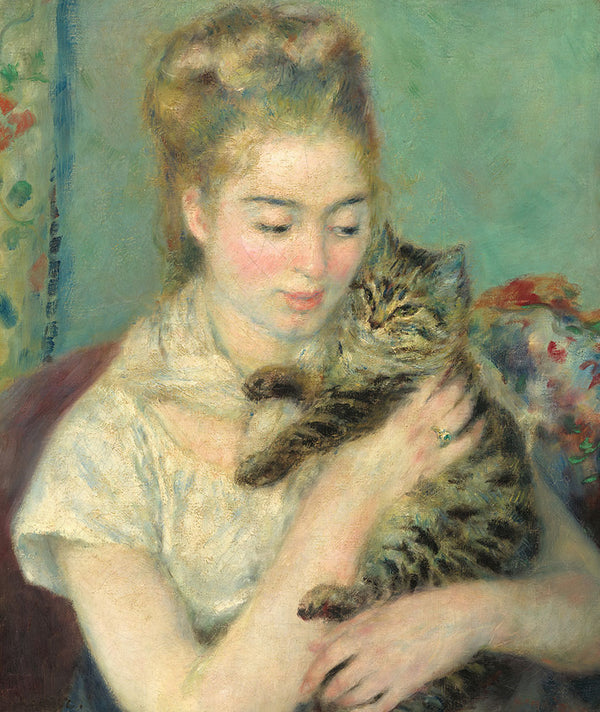 Woman with a Cat by Pierre-Auguste Renoir - Art Print - Zapista