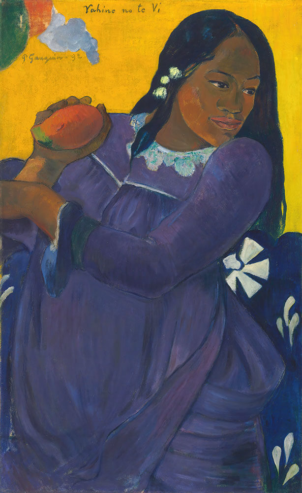 Woman with a Mango (Vahine no te vi) by Paul Gauguin - Art Print - Zapista