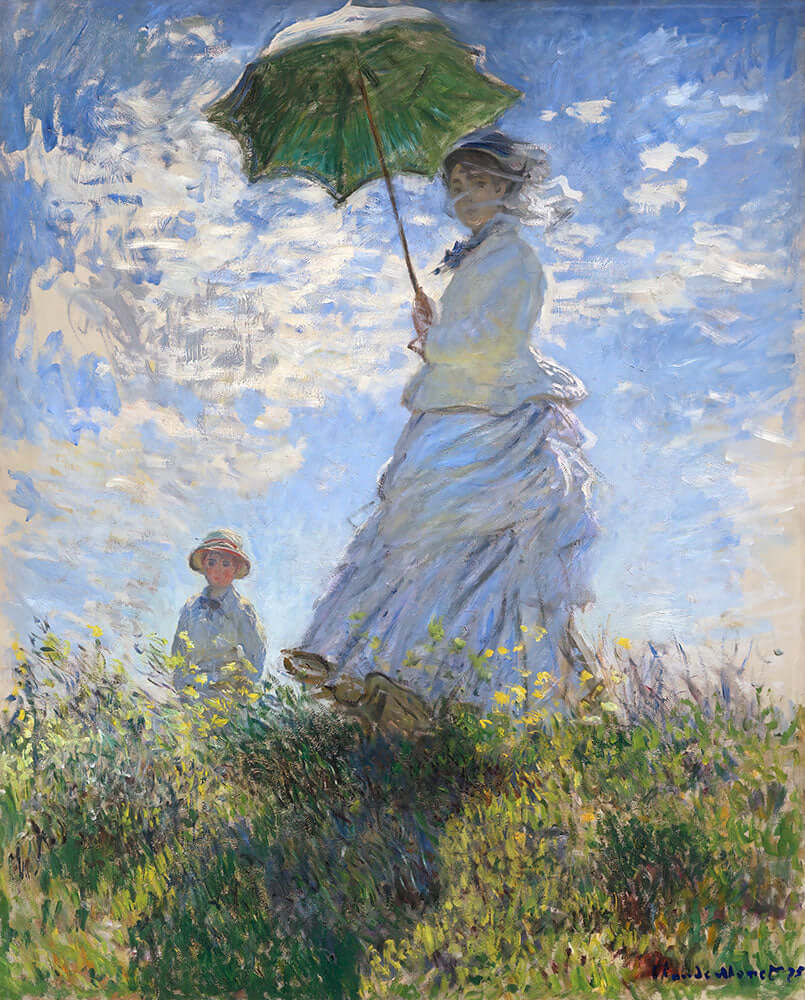 Woman with a Parasol by Claude Monet - Art Print - Zapista