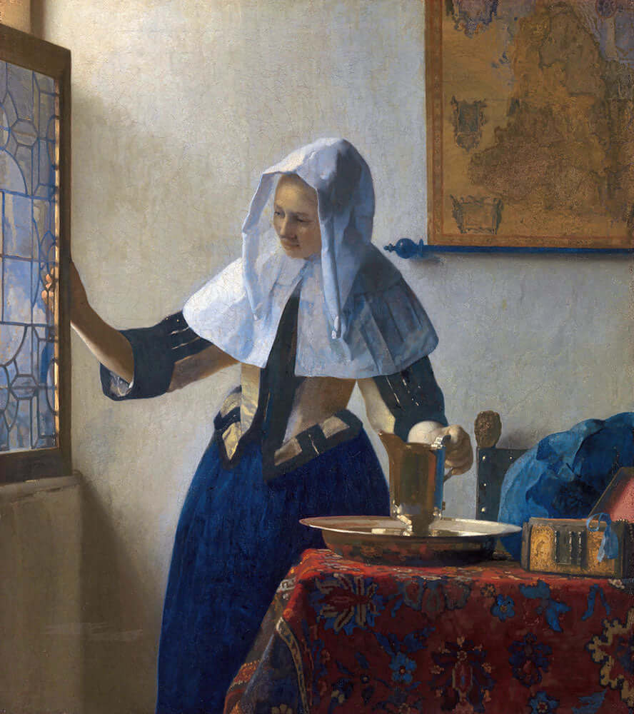 Woman with a Water Jug by Johannes Vermeer - Art Print - Zapista