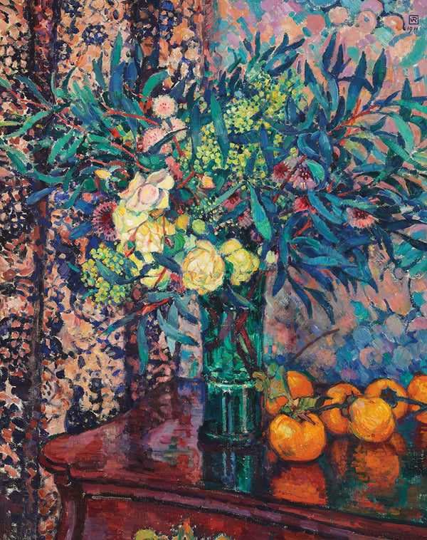 Yellow Roses, Persimmons and Mimosas by Theo van Rysselberghe - Art Print - Zapista