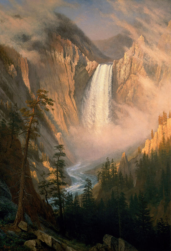 Yellowstone Falls by Albert Bierstadt - Art Print - Zapista