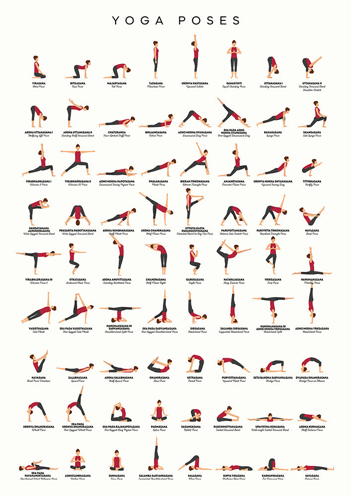 Yoga Poses - Art Print - Zapista