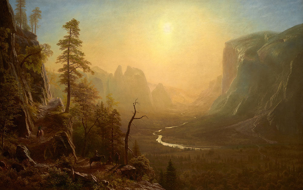 Yosemite Valley, Glacier Point Trail by Albert Bierstadt - Art Print - Zapista