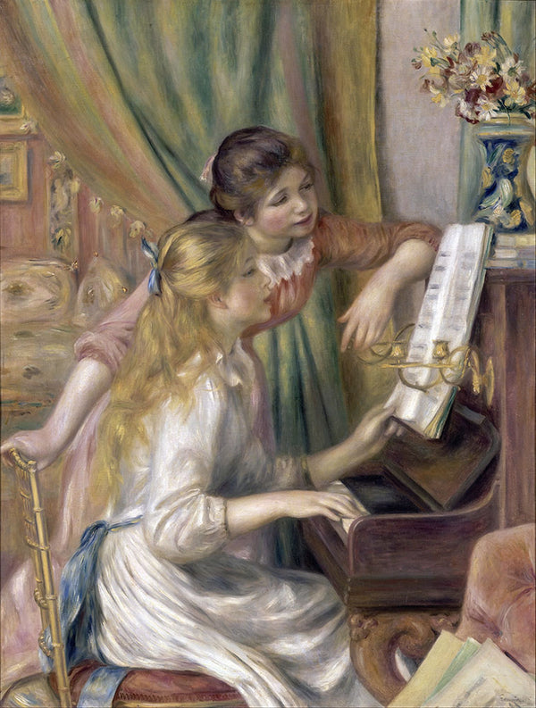 Young Girls at the Piano by Pierre-Auguste Renoir - Art Print - Zapista