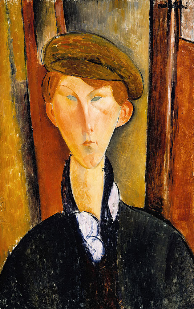 Young Man with a Cap by Amedeo Modigliani - Art Print - Zapista