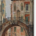 A Bridge over a Venetian Canal - Canvas Print