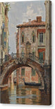 A Bridge over a Venetian Canal - Canvas Print