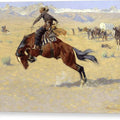 A Cold Morning on the Range - Canvas Print