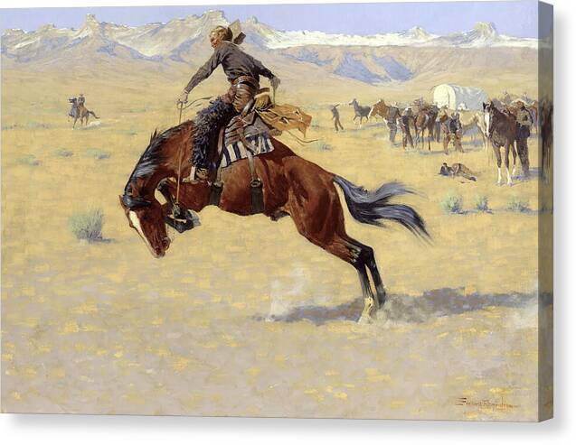 A Cold Morning on the Range - Canvas Print