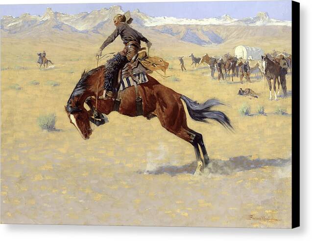A Cold Morning on the Range - Canvas Print