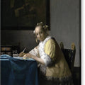 A Lady Writing - Canvas Print