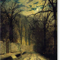 A Moonlit Street - Canvas Print