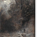 A Rider and a Dead Horse in a Landscape - Canvas Print