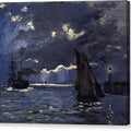 A Seascape, Shipping by Moonlight - Canvas Print