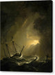A Small Dutch Ship Riding out a Storm - Canvas Print