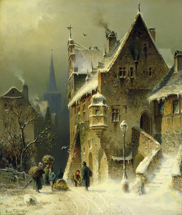 A Small Town in the Rhine - Art Print