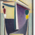 Abstract Head, Black-Yellow-Purple - Canvas Print