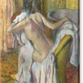 After the Bath, Woman Drying Herself - Canvas Print