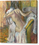 After the Bath, Woman Drying Herself - Canvas Print