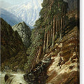 Alpine Landschaft mit Wildbach - Canvas Print