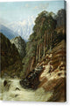 Alpine Landschaft mit Wildbach - Canvas Print