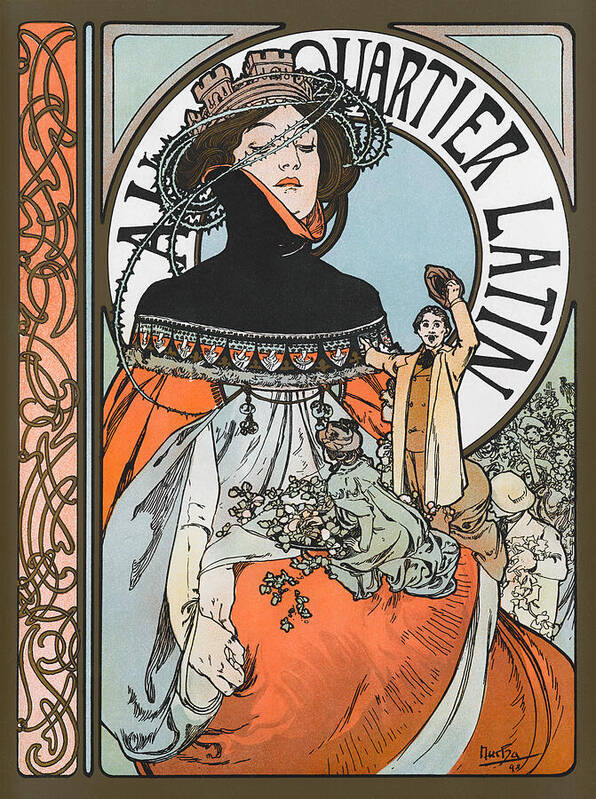 Au Quartier Latin - Art Print
