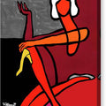 Bally Woman with a Yellow Shoe - Canvas Print