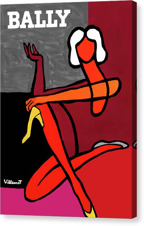 Bally Woman with a Yellow Shoe - Canvas Print