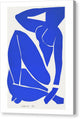 Blue Nude III - Canvas Print