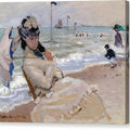 Camille on the Beach in Trouville - Canvas Print