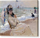 Camille on the Beach in Trouville - Canvas Print